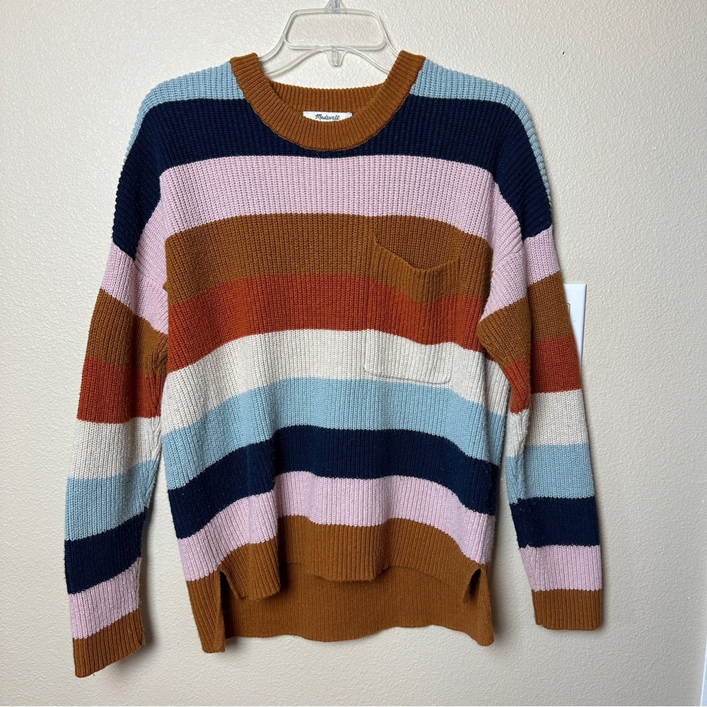Madewell 1 Pocket Stripped Sweater | Size M
